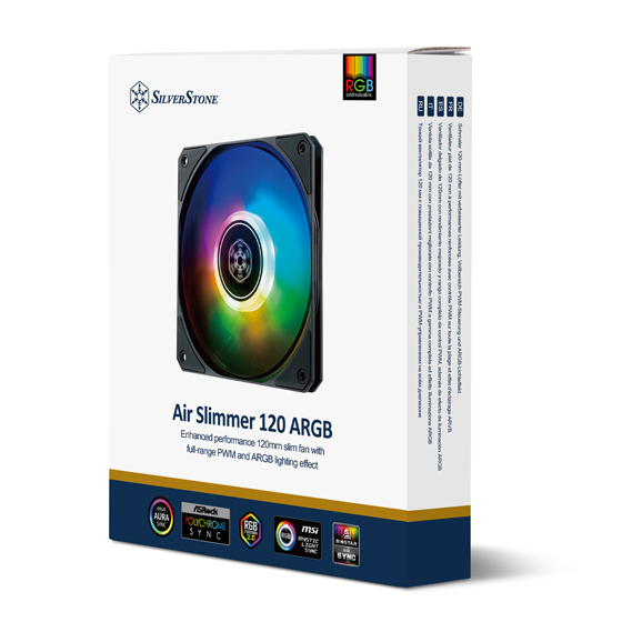 Miniatyrbillede 3 af 11: Silverstone Air Slimmer 120 Computerkabinet, Processor Luftkøler 12 cm Sort, Transparent 1 stk