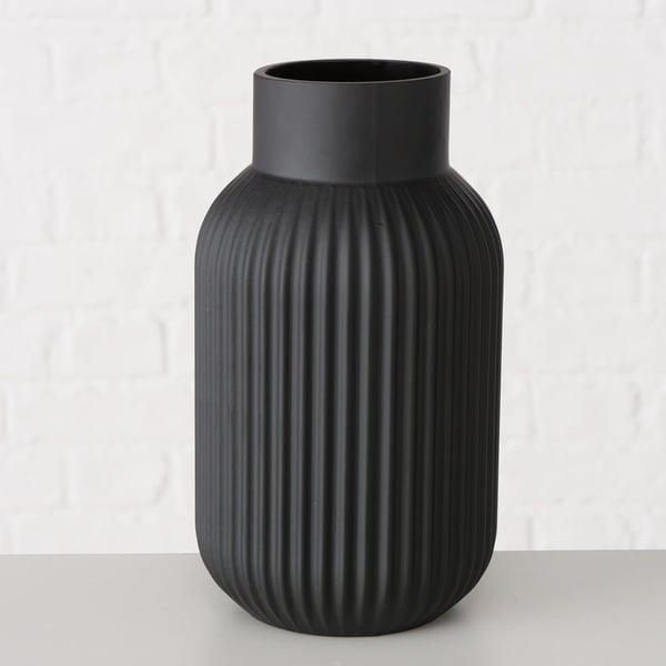 Miniatyrbillede 3 af 3: Boltze Nordika vase Cylinderformet vase Glas Sort