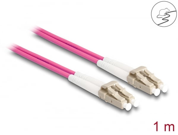 Miniatyrbillede 2 af 2: DeLOCK 87913 InfiniBand og fiberoptisk kabel 1 m LC Violet