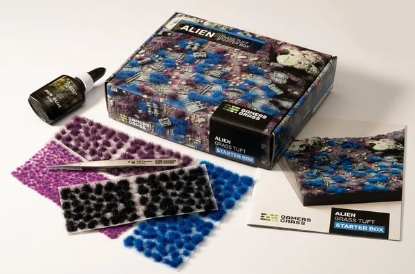 GamersGrass Tuft Starter Boxes - Alien Grass skalamodell dele og tilbehør Startsæt