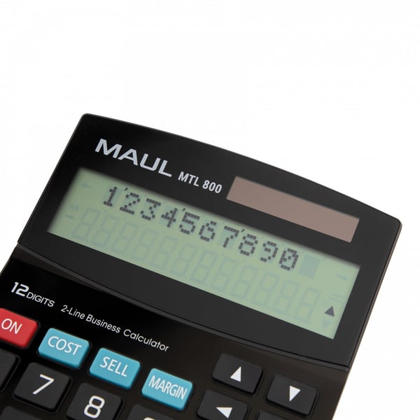 Miniatyrbild 5 av 9: MAUL MTL 800 miniräknare Skrivbord Display Svart