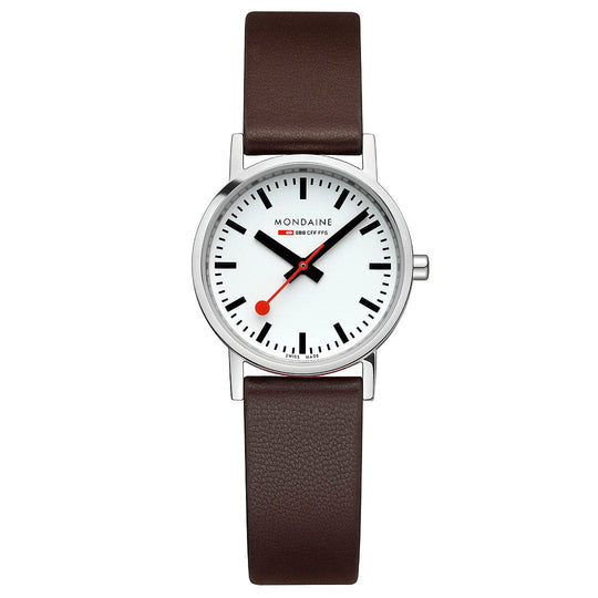 Miniatyrbillede 3 af 5: Mondaine Classic Armbåndsur Unisex Kvarts Brun, Rustfrit stål Rustfrit stål