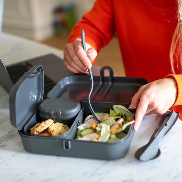 koziol Pascal Ready Lunchbox, set Svart 3 styck