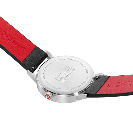 Mondaine Classic Armbåndsur Unisex Kvarts Sort, Rustfrit stål Rustfrit stål