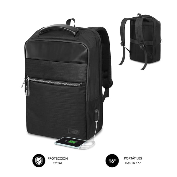 Miniatyrbild 1 av 5: SUBBLIM MOCHILA BUSINESS V2 AP 16'' NEGRO 40,6 cm (16") Ryggsäck Svart