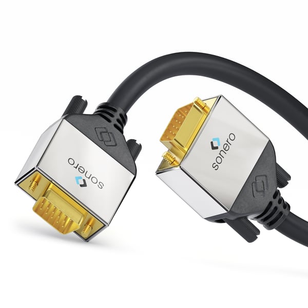 Miniatyrbillede 2 af 4: sonero S-VC000-150 VGA kabel 15 m VGA (D-Sub) Sort, Grå