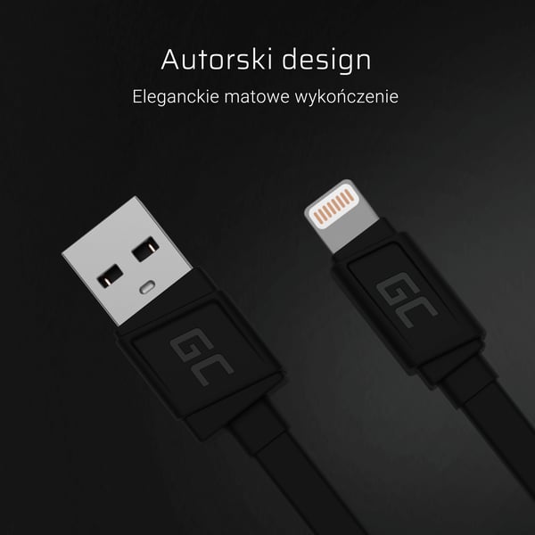 Miniatyrbillede 3 af 5: Green Cell KABGC02 Lightning kabel 0,25 m Sort