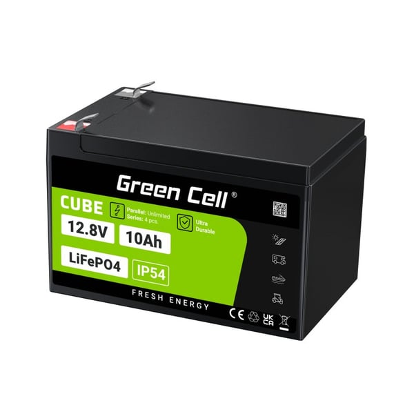 Miniatyrbillede 4 af 13: Green Cell LFPGC12V10AH UPS batteri Lithium jern fosfat (LiFePO4) 12,8 V 10 At