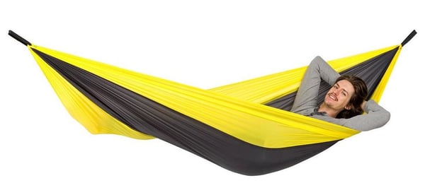 AMAZONAS Adventure Hammock Upphängningsbar hängmatta 1 personer Nylon, Ripstop Svart, Gul