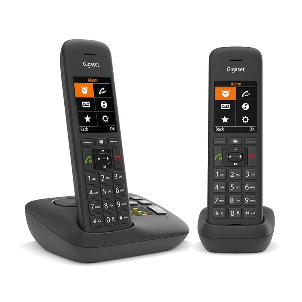 Miniatyrbild 1 av 3: Gigaset C575A Duo Analog telefon/DECT-telefon Namn och uppringnings-ID Svart