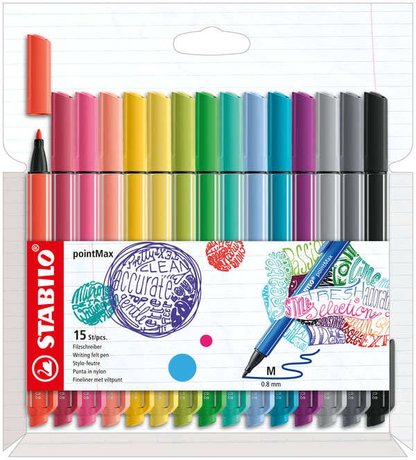 STABILO pointMax filtpenna Medium Multifärg 8 styck