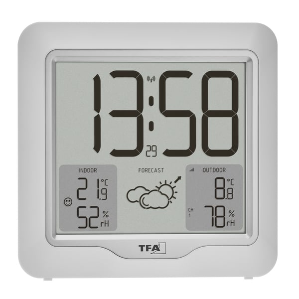 Miniatyrbillede 3 af 5: TFA-Dostmann 35.1164.02 digital vejrstation Hvid LCD Batteri