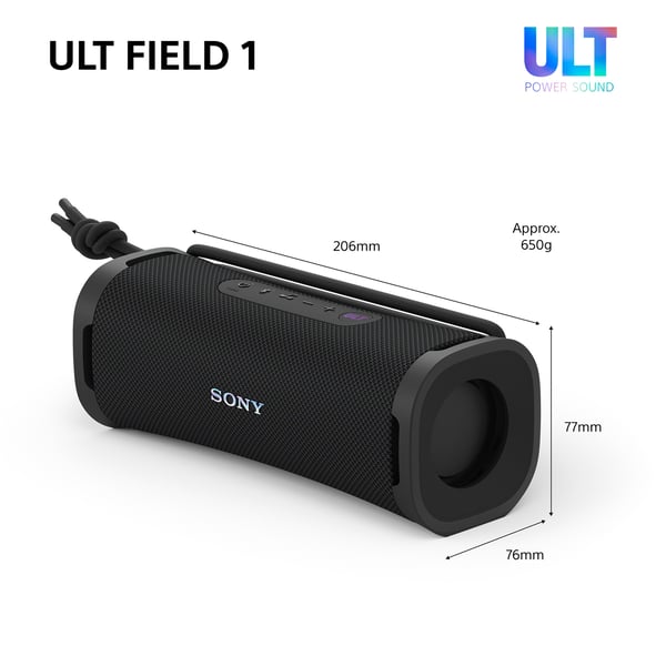 Sony SRSULT10B Bärbar monohögtalare Svart 30 W