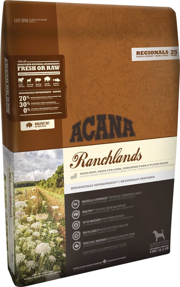 Acana Dog TF Regionals Ranchlands 11,4 kg Voksen Bøf, Fisk, Lam, Svinekød