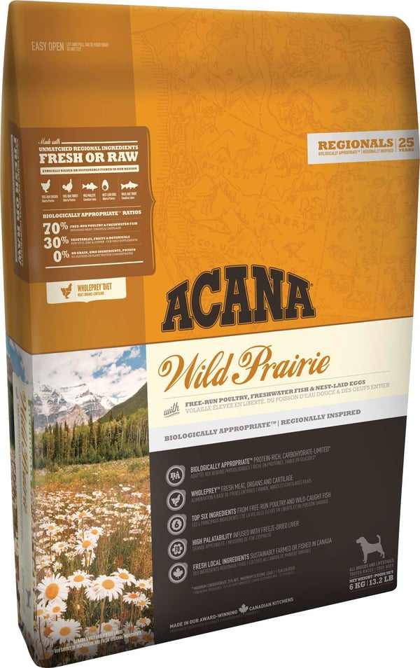 Acana Dog TF Regionals Wild Prairie 11,4 kg Aikuinen Kana, Egg Acana Dog TF Regionals Wild Prairie 11,4 kg Aikuinen Kana, Egg