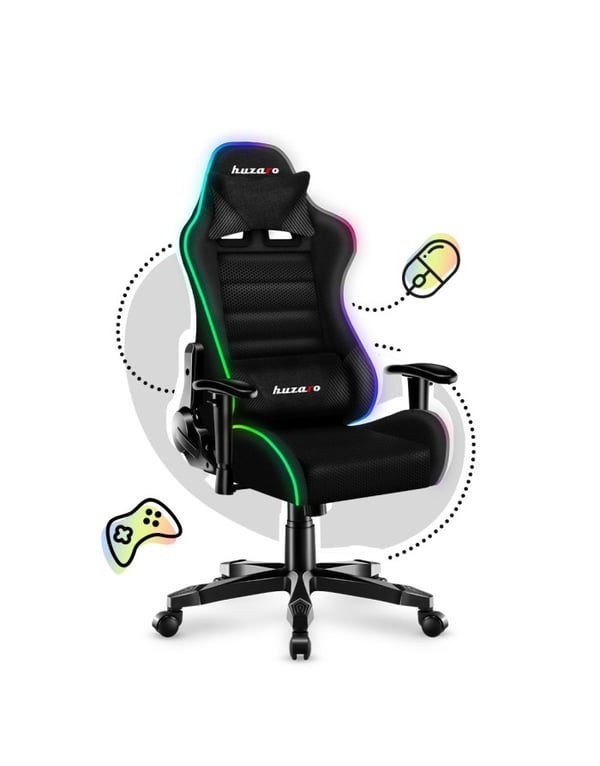 Huzaro Ranger 6.0 RGB Universal gamingstol Spand (vugge) sæde Sort Huzaro Ranger 6.0 RGB Universal gamingstol Spand (vugge) sæde Sort