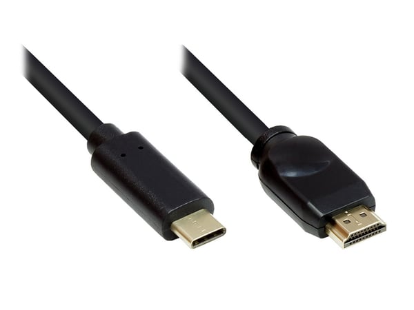 Alcasa GC-M0104 videokabeladapter 10 m USB Type-C HDMI Typ A (standard) Svart