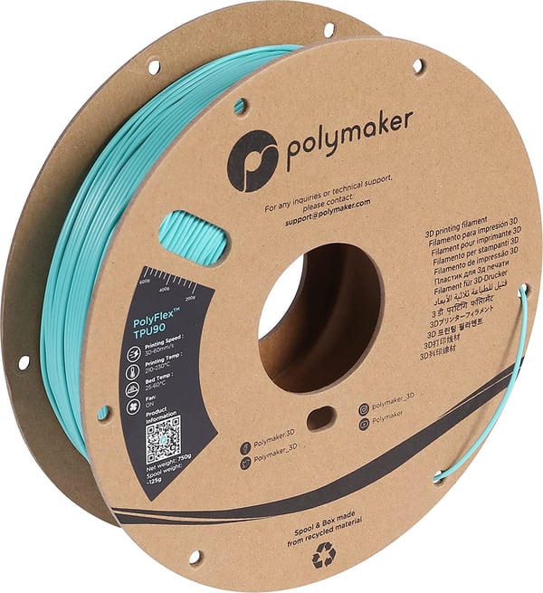 Miniatyrbillede 1 af 5: Polymaker PD02005 3D print materiale Teal 750 g