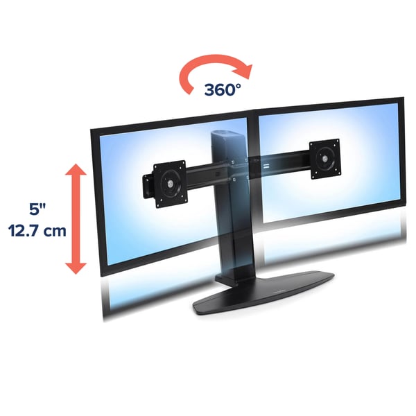 Miniatyrbild 3 av 7: Ergotron Neo Flex Dual Monitor Lift Stand 62,2 cm (24.5") Bord Svart