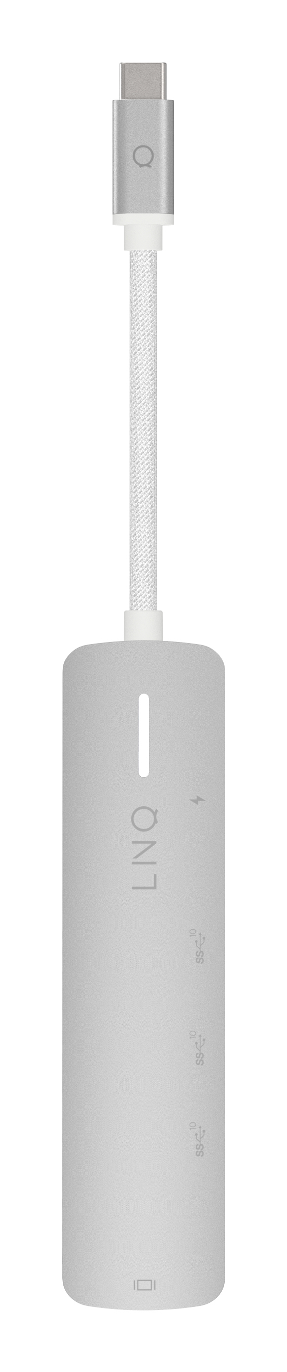 Pikkukuva 8 / 11: LINQ LQ49051 kannettavien tietokoneiden telakka ja porttitoistin Langallinen USB 3.2 Gen 2 (3.1 Gen 2) Type-C Harmaa, Valkoinen