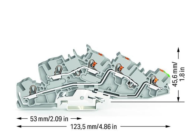 Wago 2205-7545 termisk blok Grå