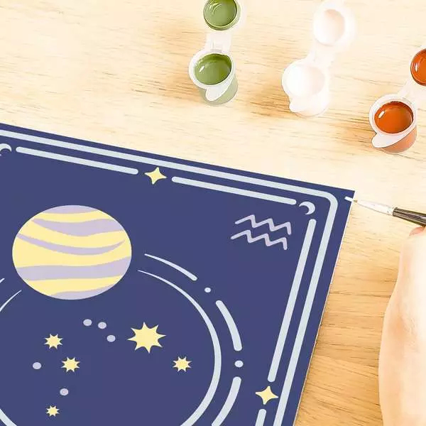 Pikkukuva 3 / 7: Ravensburger 23738 värityskirja ja -sivu Numerovärityspakkaus