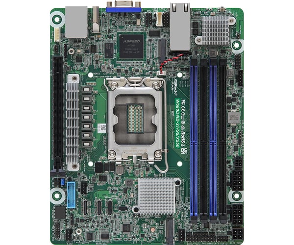 Asrock W680D4ID-2T/G5/X550 moderkort Intel W680 LGA 1700 Mini-ITX