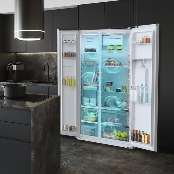Cecotec Bolero CoolMarket SBS 559 side-by-side køle-fryseskab Fritstående 559 L Rustfrit stål
