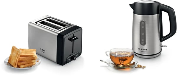 Miniatyrbillede 6 af 17: Bosch TWK4P440 elkedel 1,7 L 2400 W Sort, Rustfrit stål