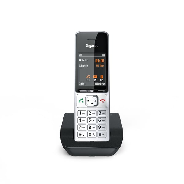 Gigaset COMFORT 500 DECT-telefon Namn och uppringnings-ID Svart, Silver