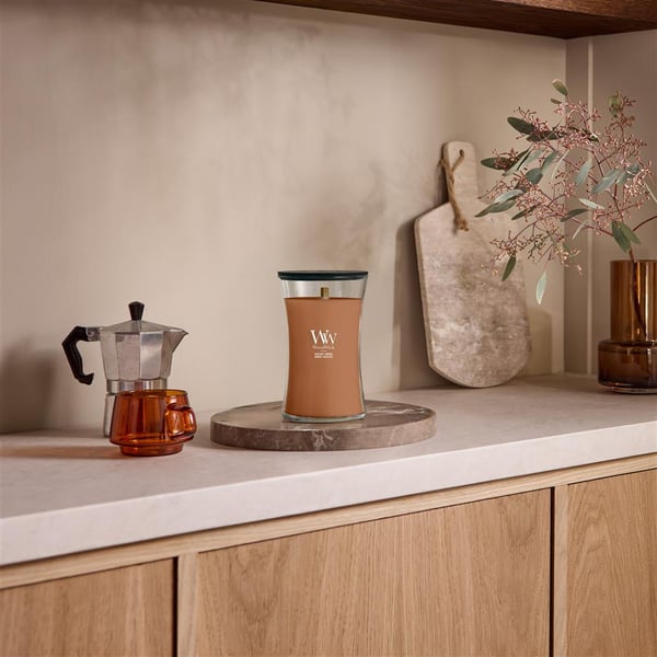 WoodWick Radiant Amber vahakynttilä Sylinteri Meripihka Ruskea 1 kpl