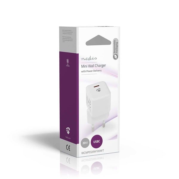 Pikkukuva 2 / 8: Nedis Mini Wall Charger Älypuhelin, Tabletti Valkoinen AC Sisätila
