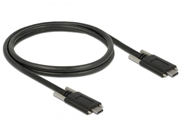 DeLOCK 83720 USB-kabel USB 3.2 Gen 2 (3.1 Gen 2) 1 m USB C 10 Gbit/sek. Sort
