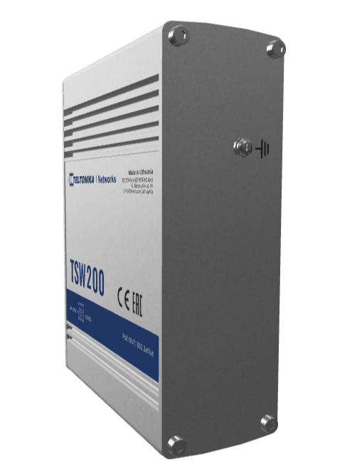 Miniatyrbillede 3 af 6: Teltonika TSW200 netværksswitch Ikke administreret Gigabit Ethernet (10/100/1000) Strøm over Ethernet (PoE) Aluminium
