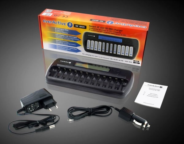 Everactive NC-1200 batteriladdare Universal ﻿DC
