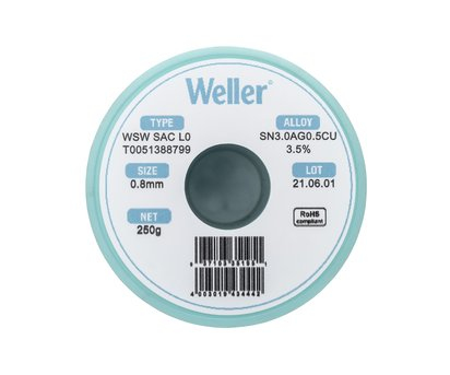 Weller WSW SAC L0 0,8mm, 250g, SN3,0AG0,5CU3,5% Loddetråd