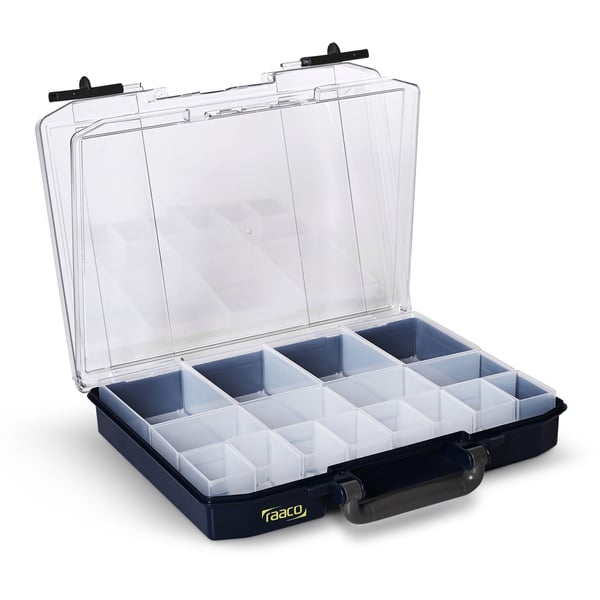 raaco CarryLite 55 4x8-0/DL Blå Polykarbonat (PC), Polypropylen (PP)