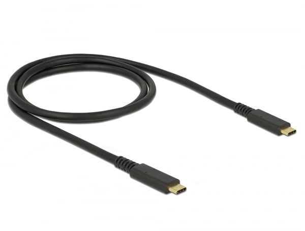 Miniatyrbillede 2 af 2: DeLOCK 85207 USB-kabel USB 3.2 Gen 2 (3.1 Gen 2) 1 m USB C 10 Gbit/sek. Sort