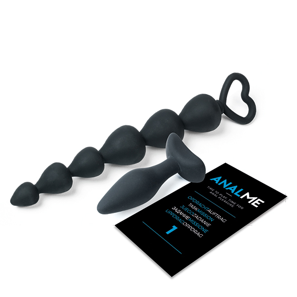 Tease and Please ANALME Analplugg, set Svart 2 styck