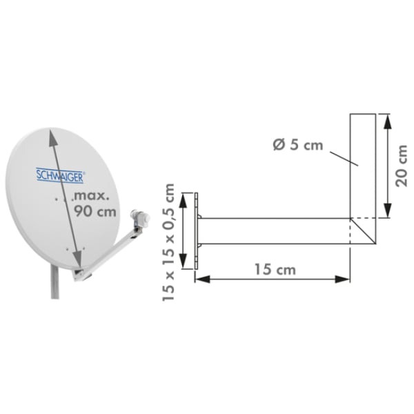 Schwaiger WAH1525 001 Silver Aluminium