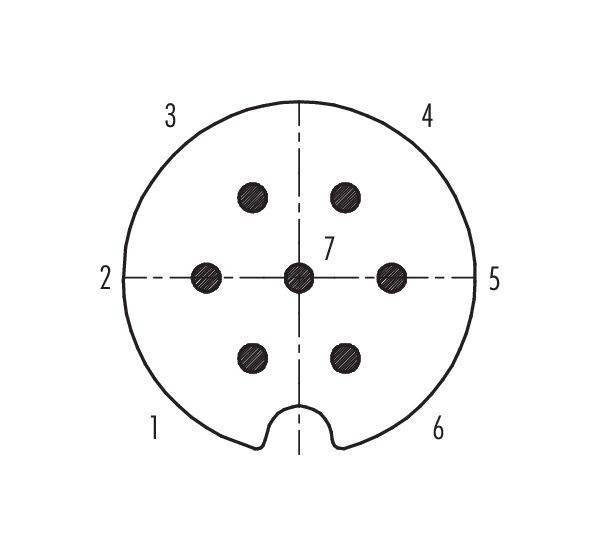 Miniatyrbillede 4 af 4: BINDER 09-0041-00-07 kabelsamler M25
