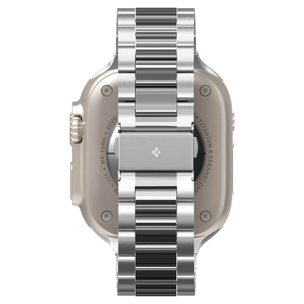 Spigen AMP06356 Smart bærbart (wearable) tilbehør Band Sølv Rustfrit stål