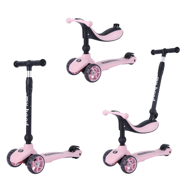 Miniatyrbillede 3 af 4: My Hood 505144 løbehjul Børn Trehjulet scooter Lyserød