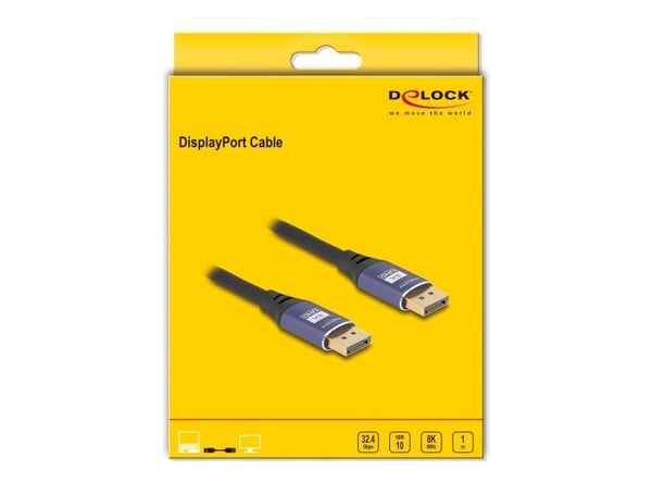 Miniatyrbillede 2 af 3: DeLOCK 80600 DisplayPort kabel 1 m Sort, Violet