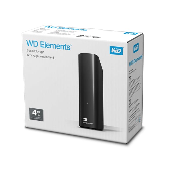 Miniatyrbild 7 av 9: Western Digital WD Elements Desktop externa hårddiskar 4 TB Micro-USB B 3.2 Gen 1 (3.1 Gen 1) Svart