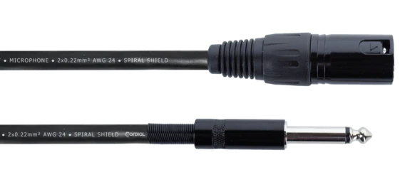 Miniatyrbillede 1 af 6: Cordial 14753 lydkabel 5 m 6.35mm Sort
