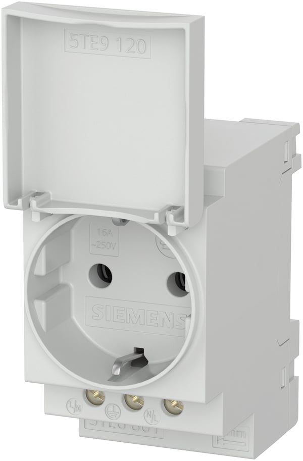 Miniatyrbillede 1 af 5: Siemens 5TE6801 stikkontakt Type F Grå