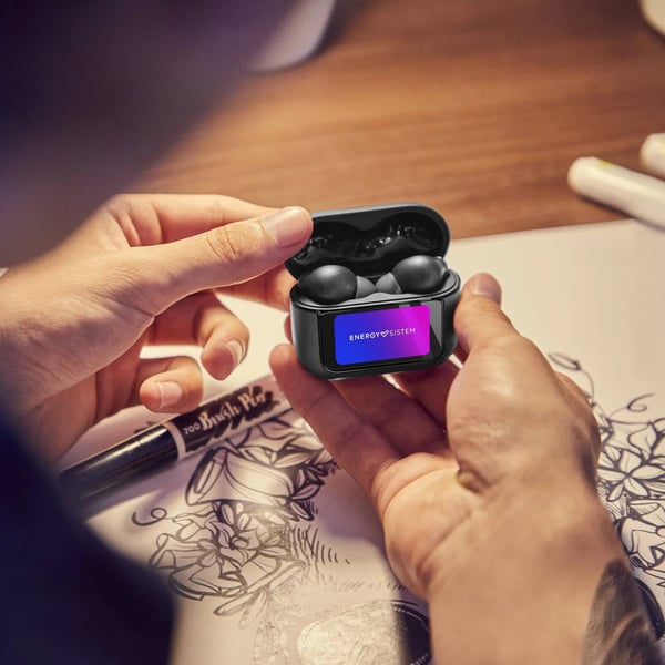 Energy Sistem Display ANC Kuulokkeet True Wireless Stereo (TWS) In-ear Puhelut/Musiikki USB Type-C Bluetooth Musta
