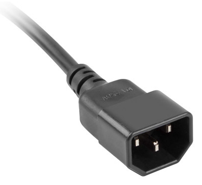 Lanberg PS0-04E-0100-IEC-BK stikdåse 1 m 4 AC stikkontakt(er) Indendørs Sort