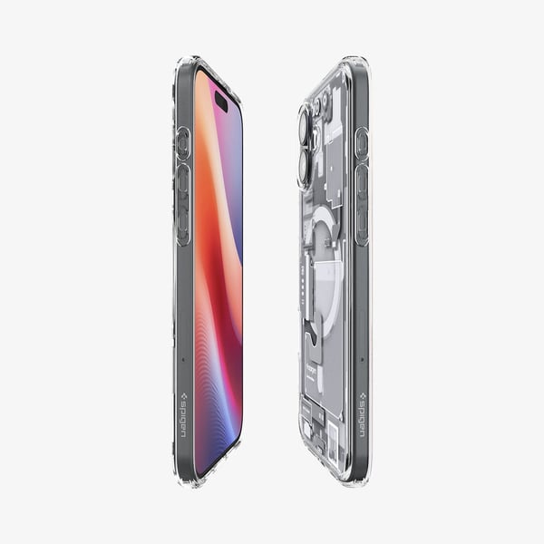 Spigen Ultra Hybrid Zero One (MagFit) mobiltelefonfodral 17 cm (6.7") Mobilskal Transparent, Vit